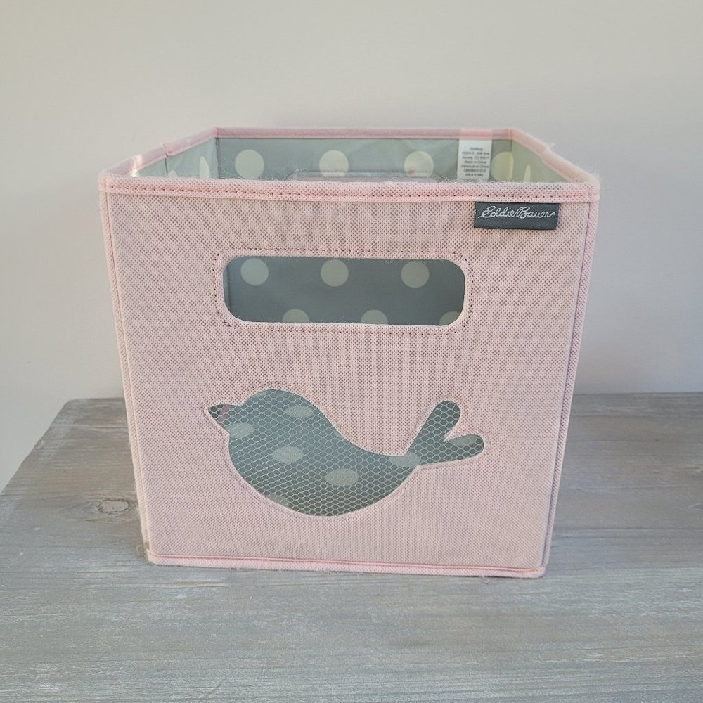 Eddie Bauer Pink Collapsible Baby Storage Bin